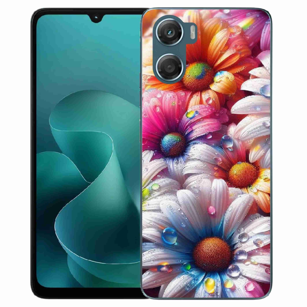Gélový kryt mmCase na Motorola G06/G06 Power - farebné margaréty