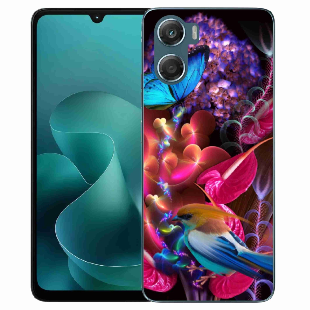Gélový kryt mmCase na Motorola G06/G06 Power - farebné kvety