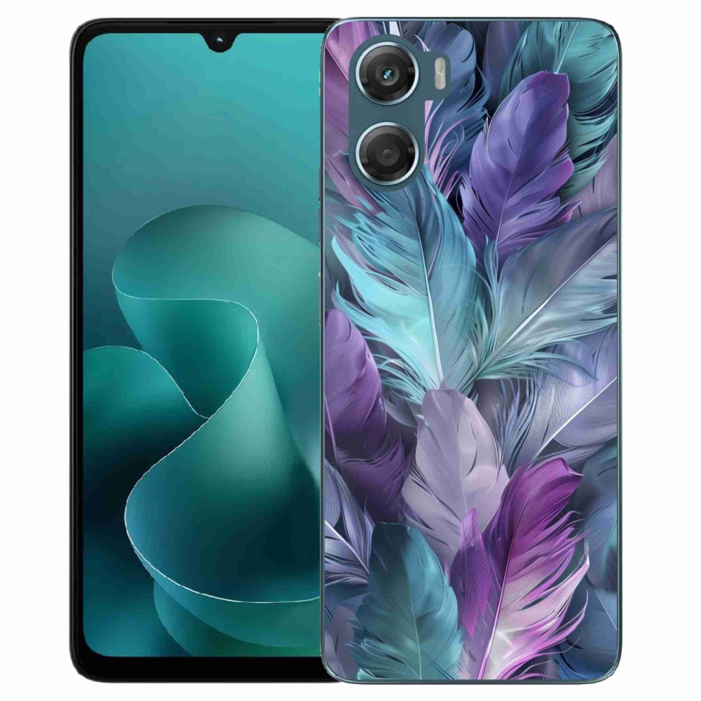 Gélový kryt mmCase na Motorola G06/G06 Power - farebné perie 2