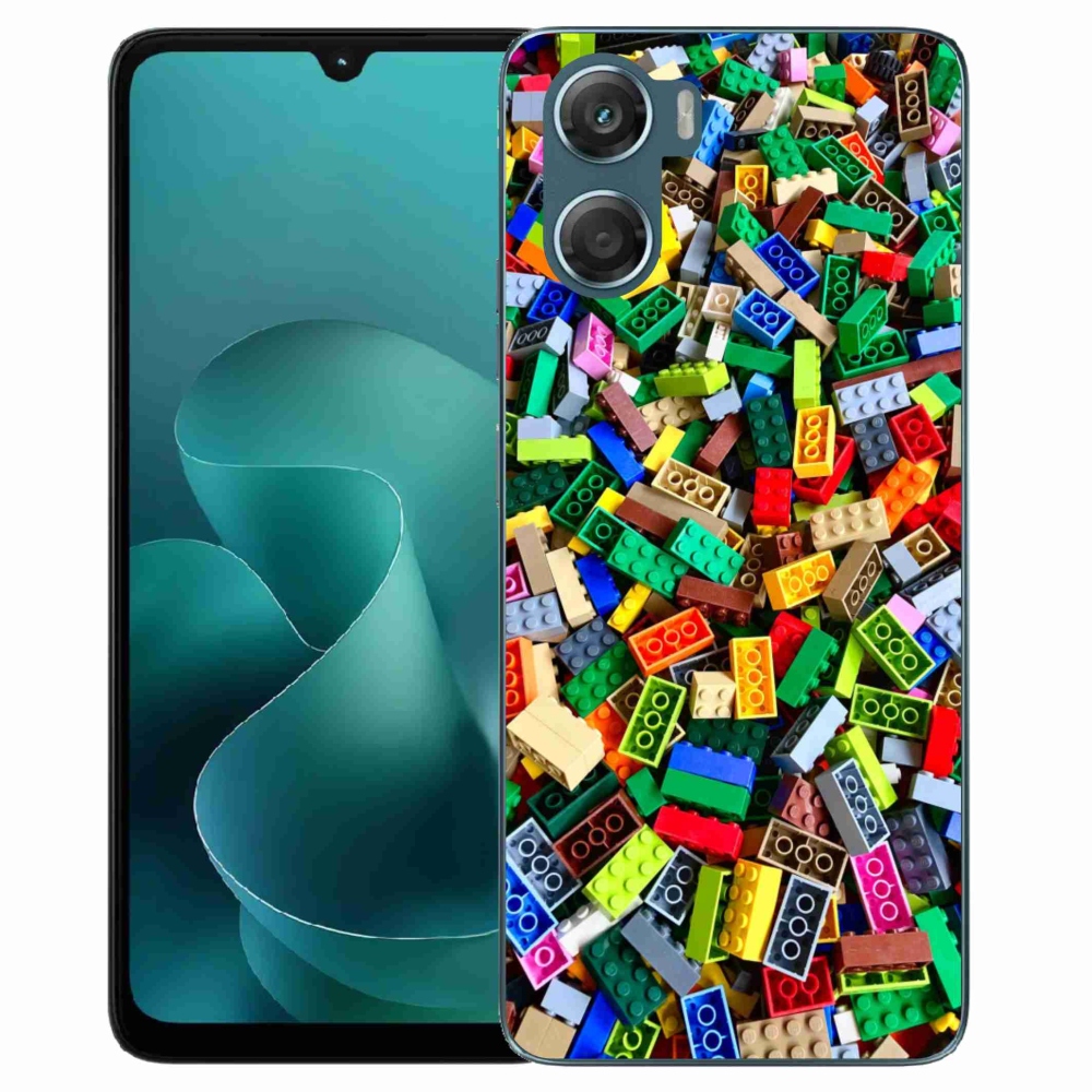 Gélový kryt mmCase na Motorola G06/G06 Power - farebné stavebné kocky