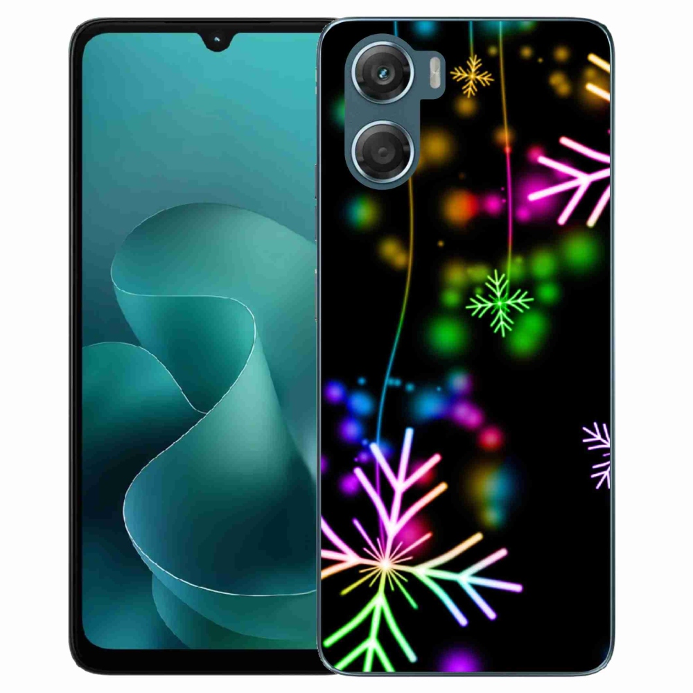 Gélový kryt mmCase na Motorola G06/G06 Power - farebné vločky