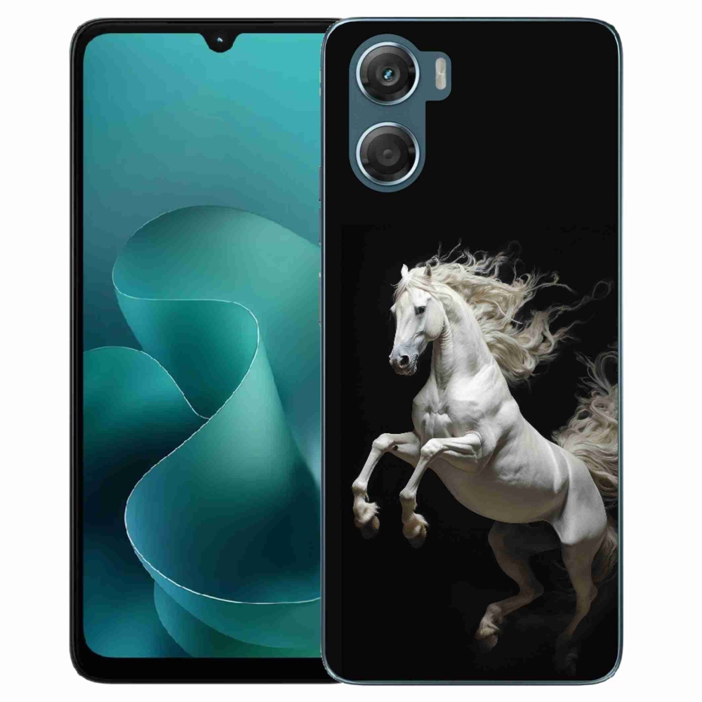 Gélový kryt mmCase na Motorola G06/G06 Power - biely kôň 4