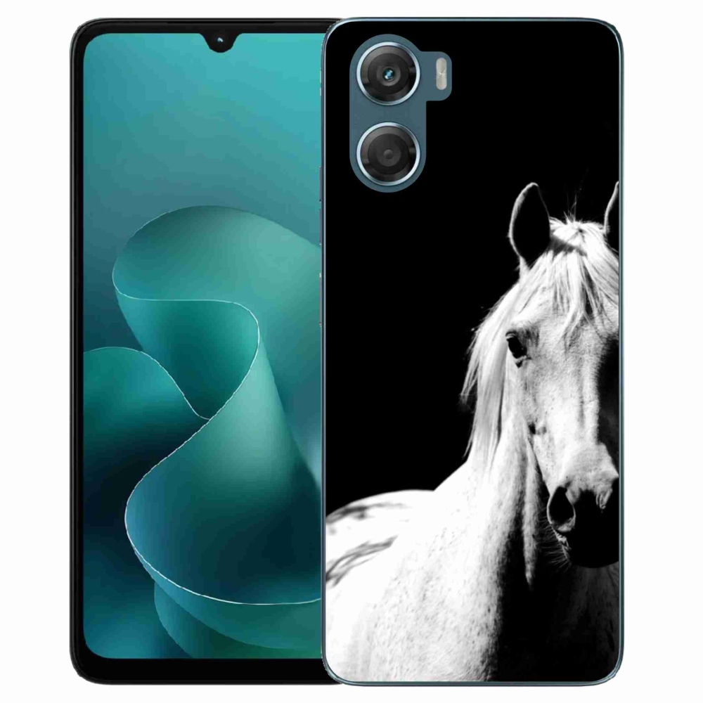 Gélový kryt mmCase na Motorola G06/G06 Power - biely kôň 5