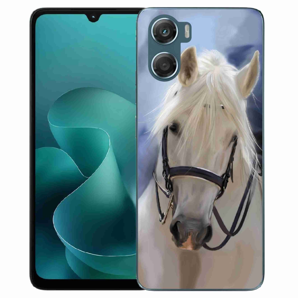 Gélový kryt mmCase na Motorola G06/G06 Power - biely kôň