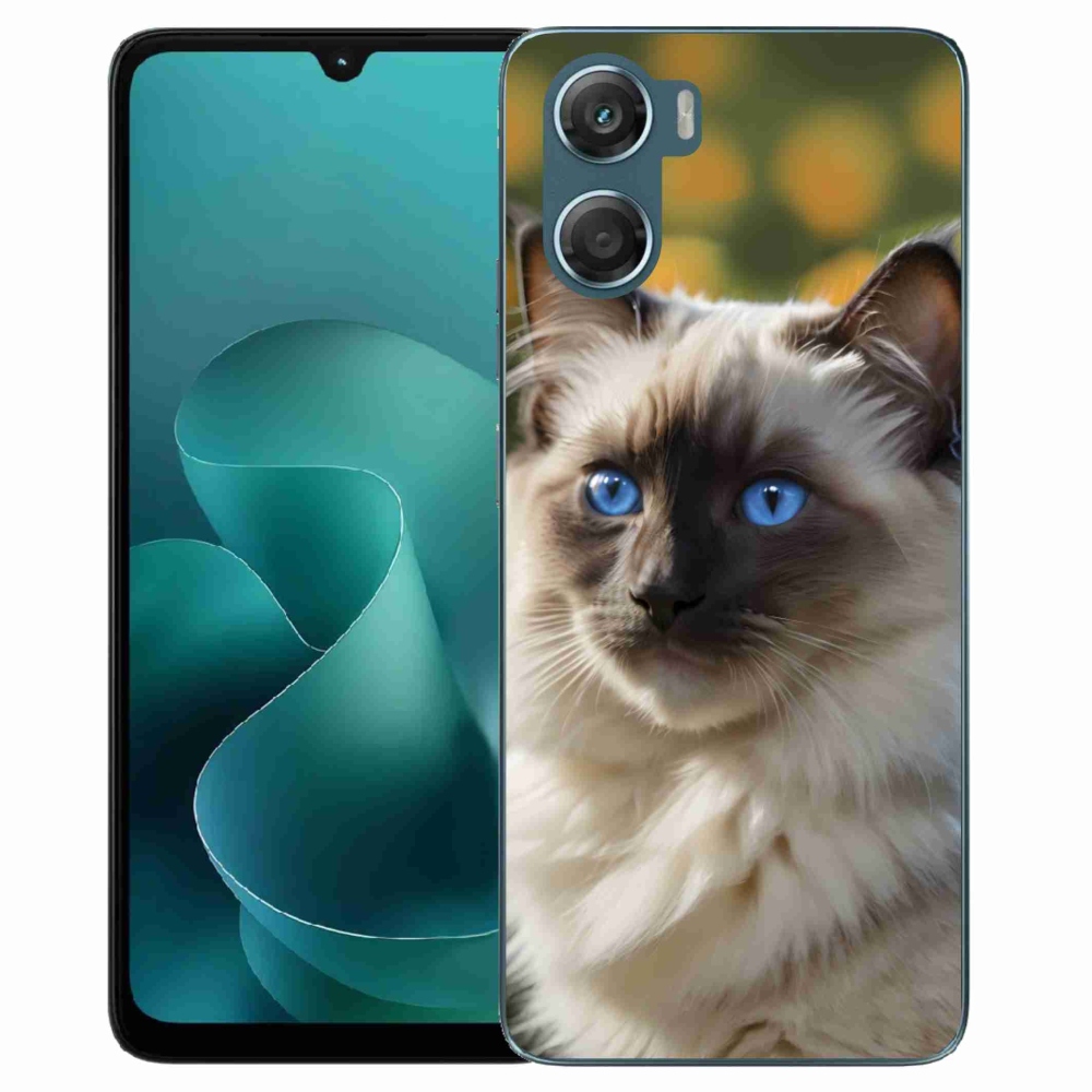 Gélový kryt mmCase na Motorola G06/G06 Power - biely ragdoll