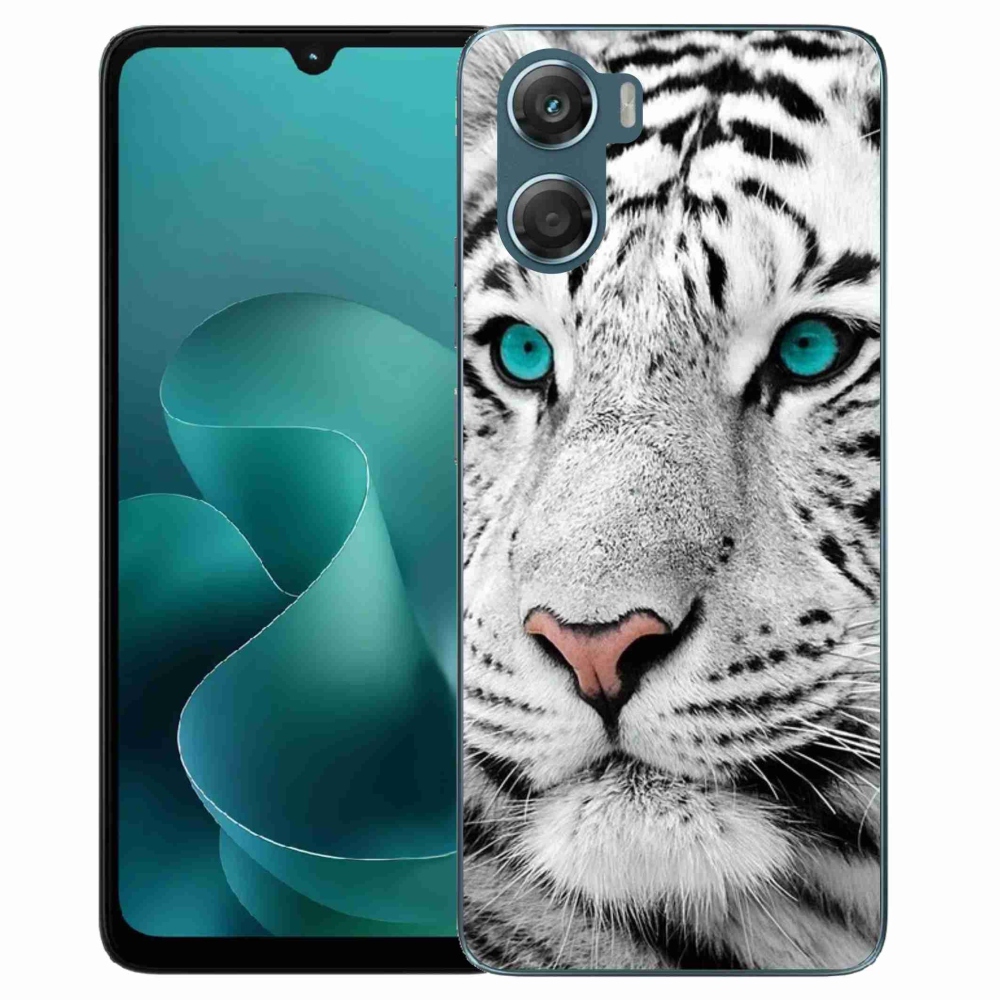 Gélový kryt mmCase na Motorola G06/G06 Power - biely tiger