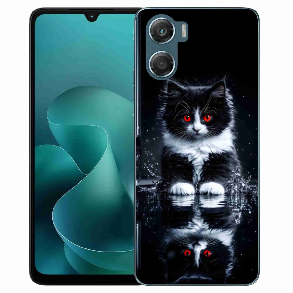 Gélový kryt mmCase na Motorola G06/G06 Power - čiernobiele mačiatko