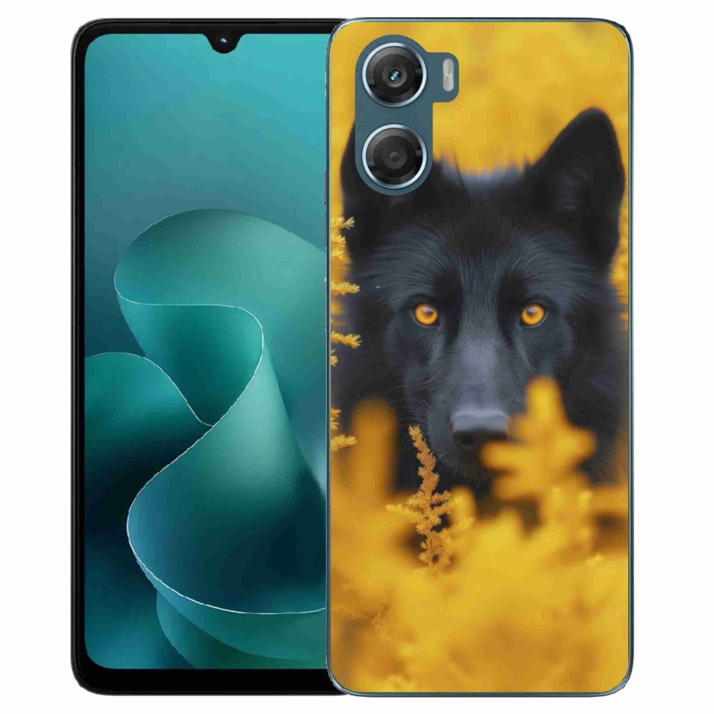 Gélový kryt mmCase na Motorola G06/G06 Power - čierny vlk 2