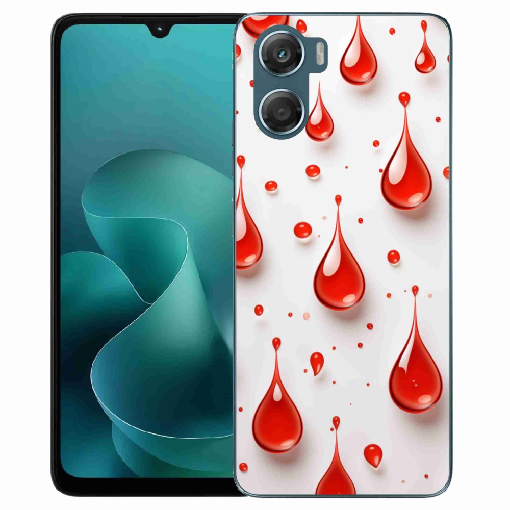 Gélový kryt mmCase na Motorola G06/G06 Power - červené kvapky
