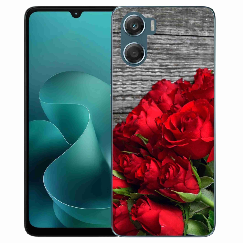 Gélový kryt mmCase na Motorola G06/G06 Power - červené ruže