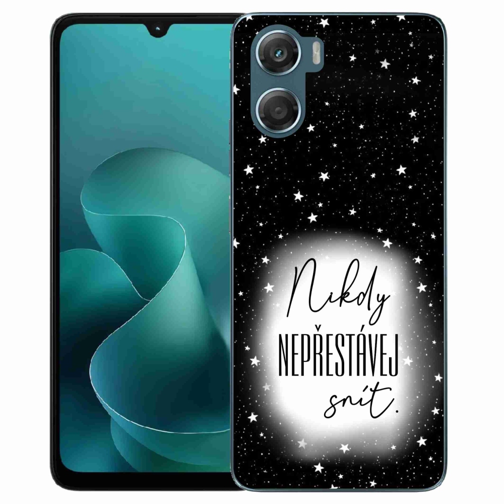 Gélový kryt mmCase na Motorola G06/G06 Power - citát 1 bieločierne pozadie