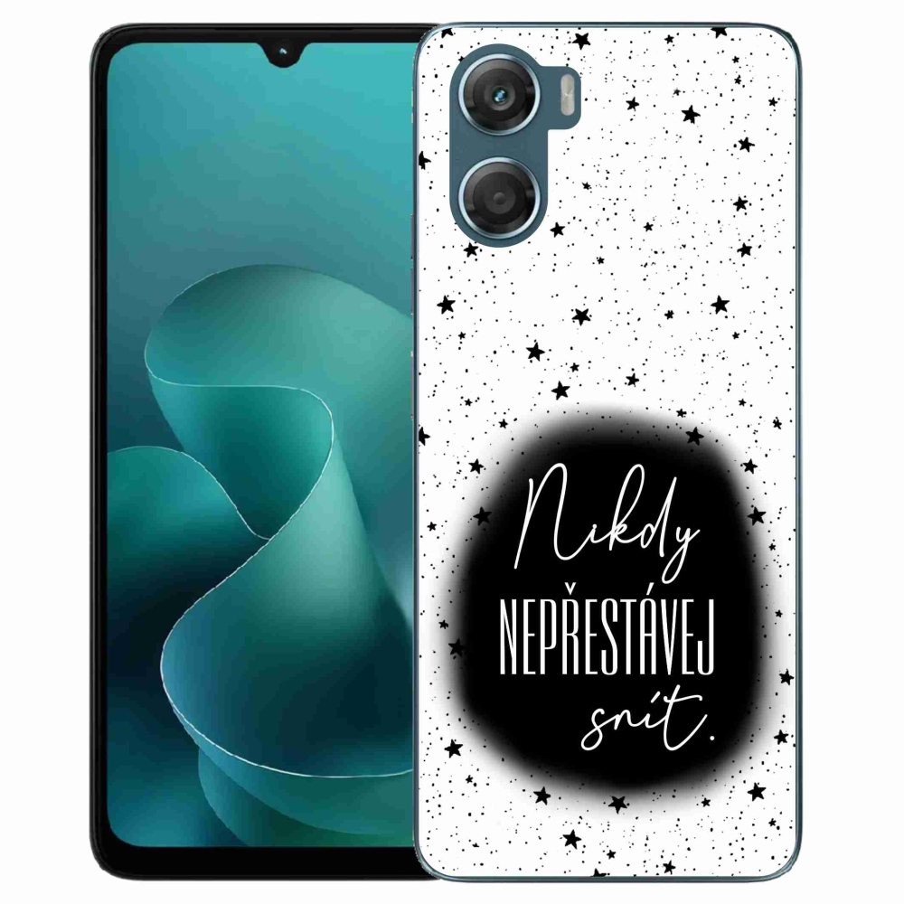 Gélový kryt mmCase na Motorola G06/G06 Power - citát 1 čiernobiele pozadie
