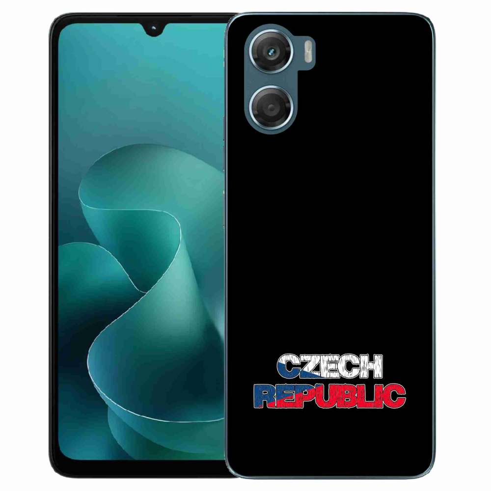 Gélový kryt mmCase na Motorola G06/G06 Power - Slovak Republic čierne pozadie