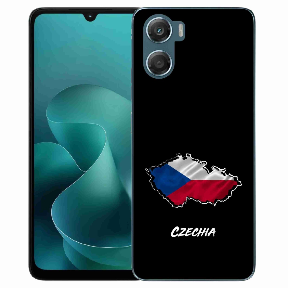 Gélový kryt mmCase na Motorola G06/G06 Power - Slovakia čierne pozadie
