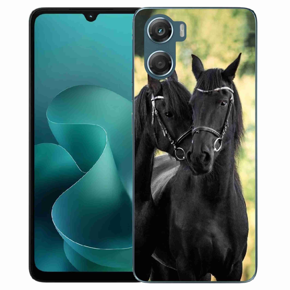 Gélový kryt mmCase na Motorola G06/G06 Power - dva čierne kone