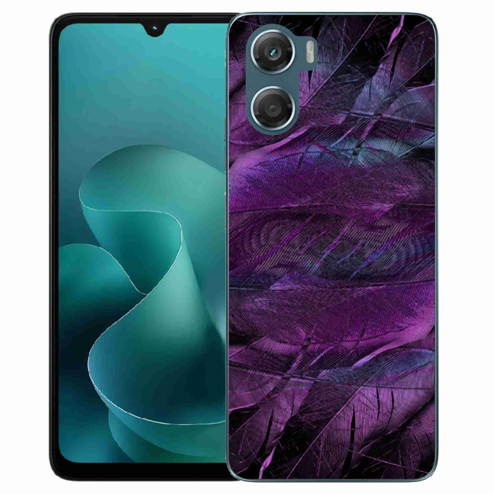 Gélový kryt mmCase na Motorola G06/G06 Power - fialové pierka