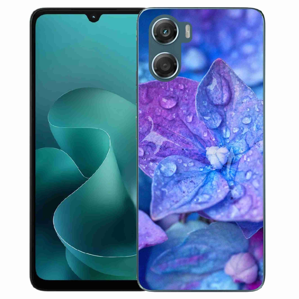 Gélový kryt mmCase na Motorola G06/G06 Power - fialový kvet