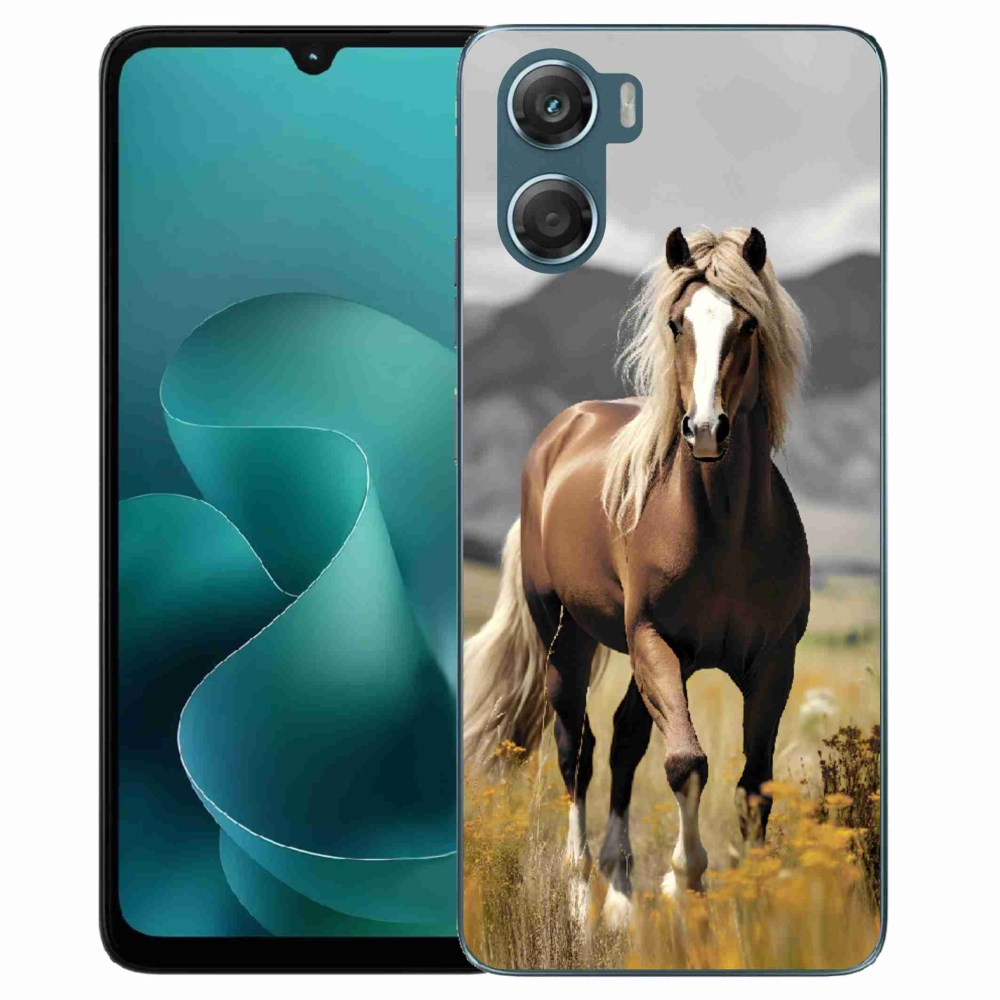 Gélový kryt mmCase na Motorola G06/G06 Power - hnedý kôň 1