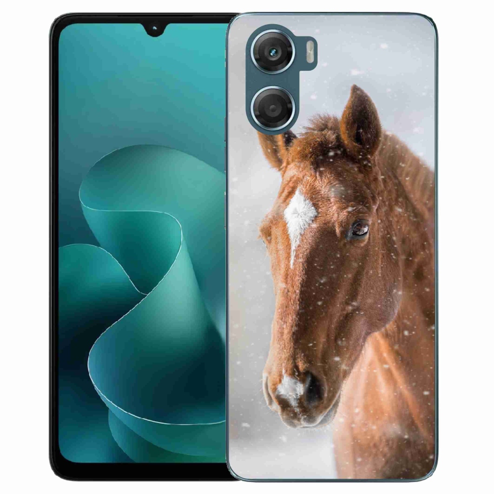 Gélový kryt mmCase na Motorola G06/G06 Power - hnedý kôň 2