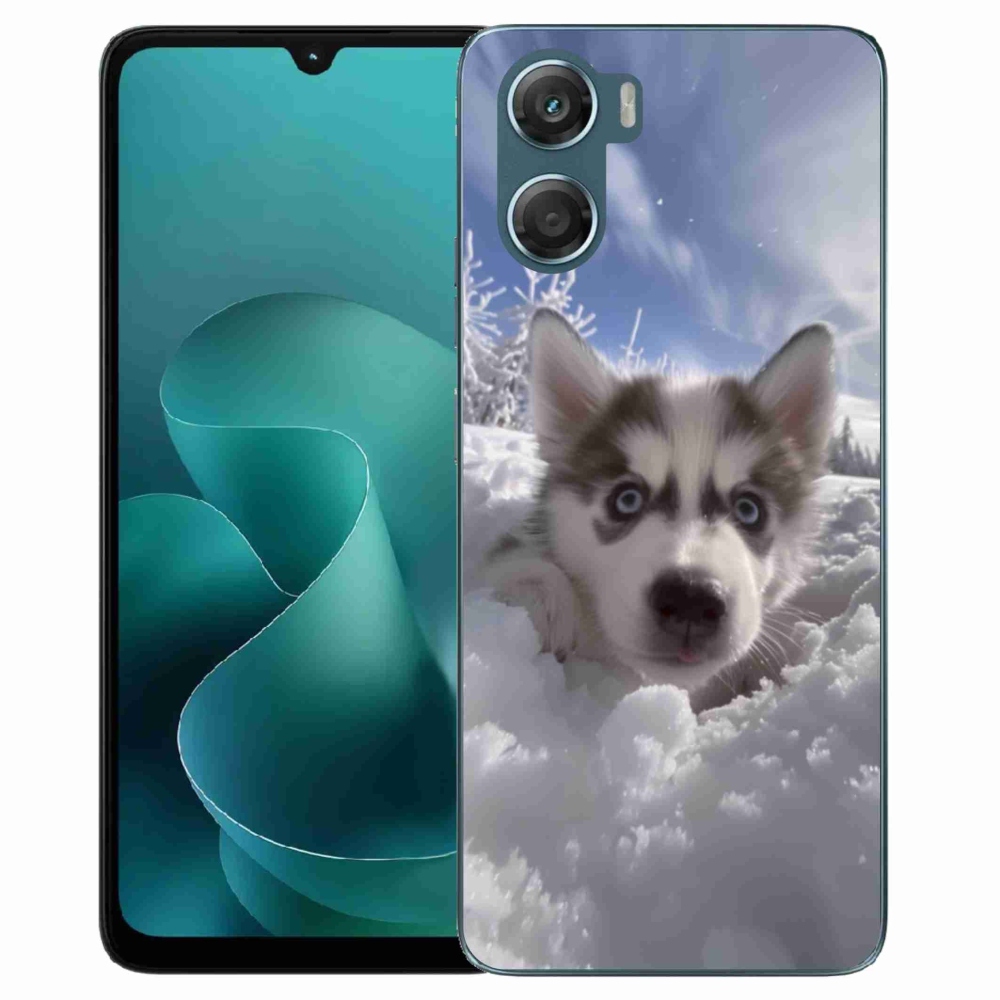 Gélový kryt mmCase na Motorola G06/G06 Power - husky v snehu