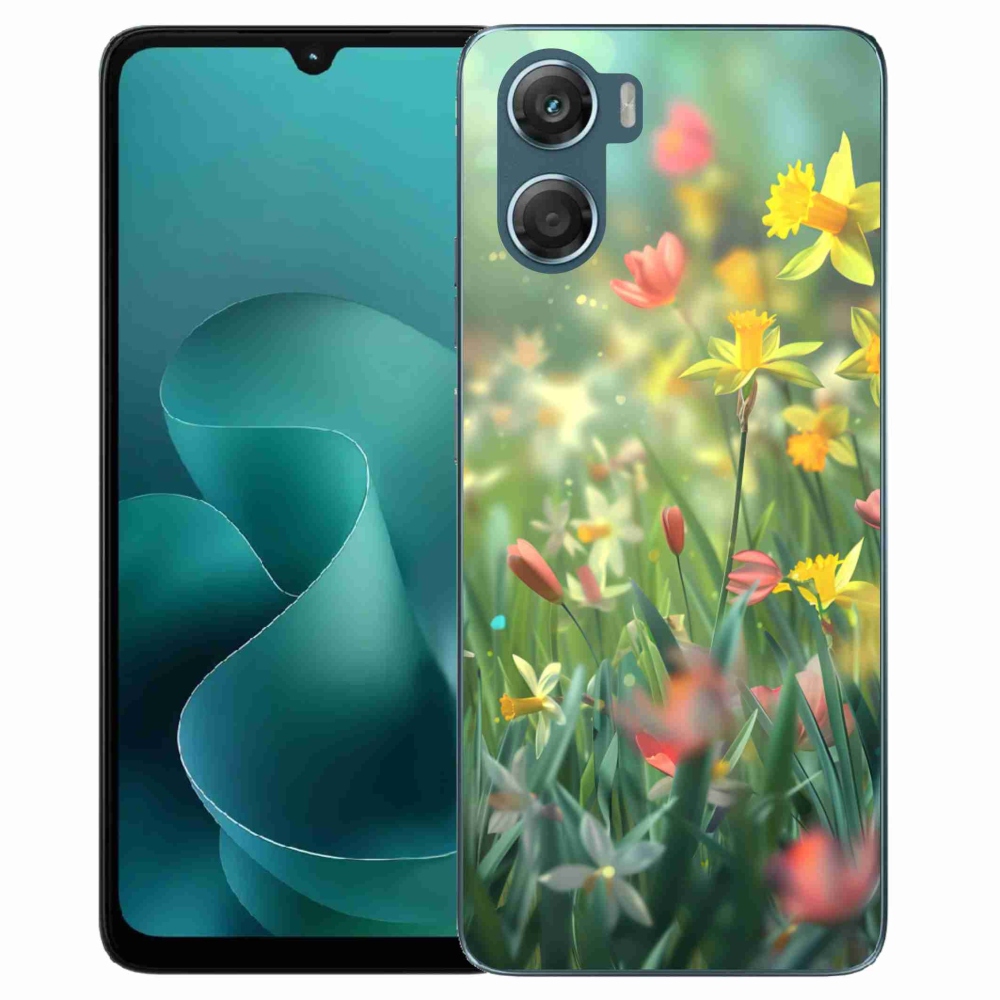 Gélový kryt mmCase na Motorola G06/G06 Power - jarné kvety
