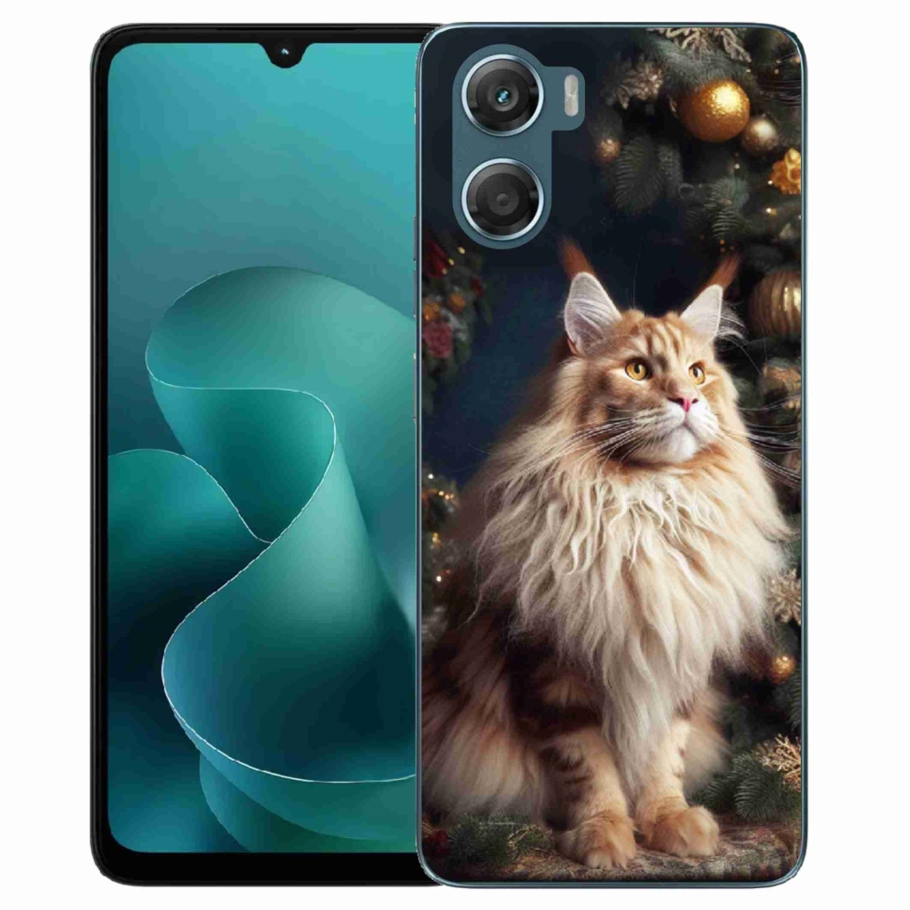 Gélový kryt mmCase na Motorola G06/G06 Power - mačka pri stromčeku