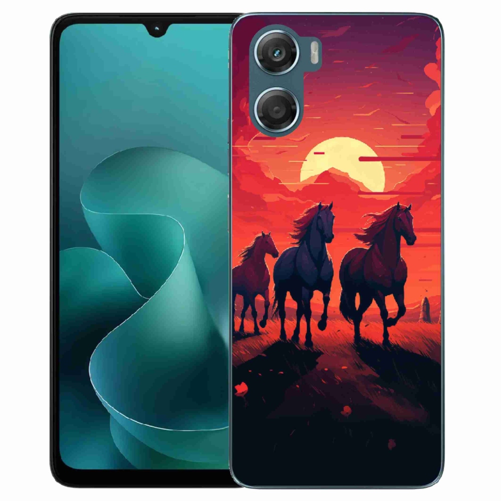 Gélový kryt mmCase na Motorola G06/G06 Power - kone a západ slnka