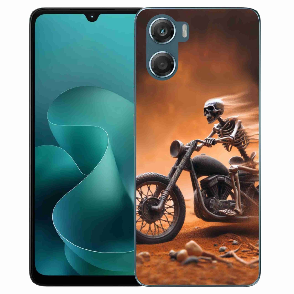 Gélový kryt mmCase na Motorola G06/G06 Power - kostra na motorke