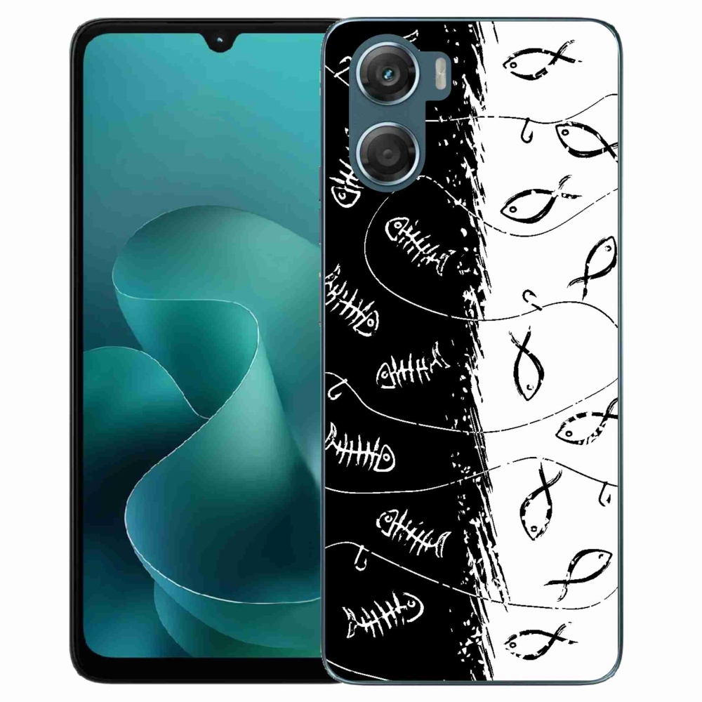 Gélový kryt mmCase na Motorola G06/G06 Power - kostry a rybky
