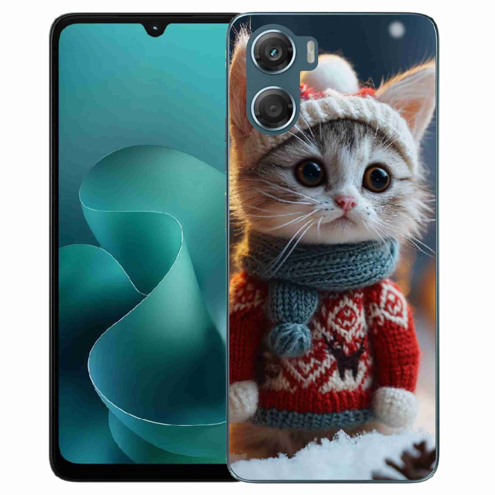 Gélový kryt mmCase na Motorola G06/G06 Power - mačiatko vo svetri