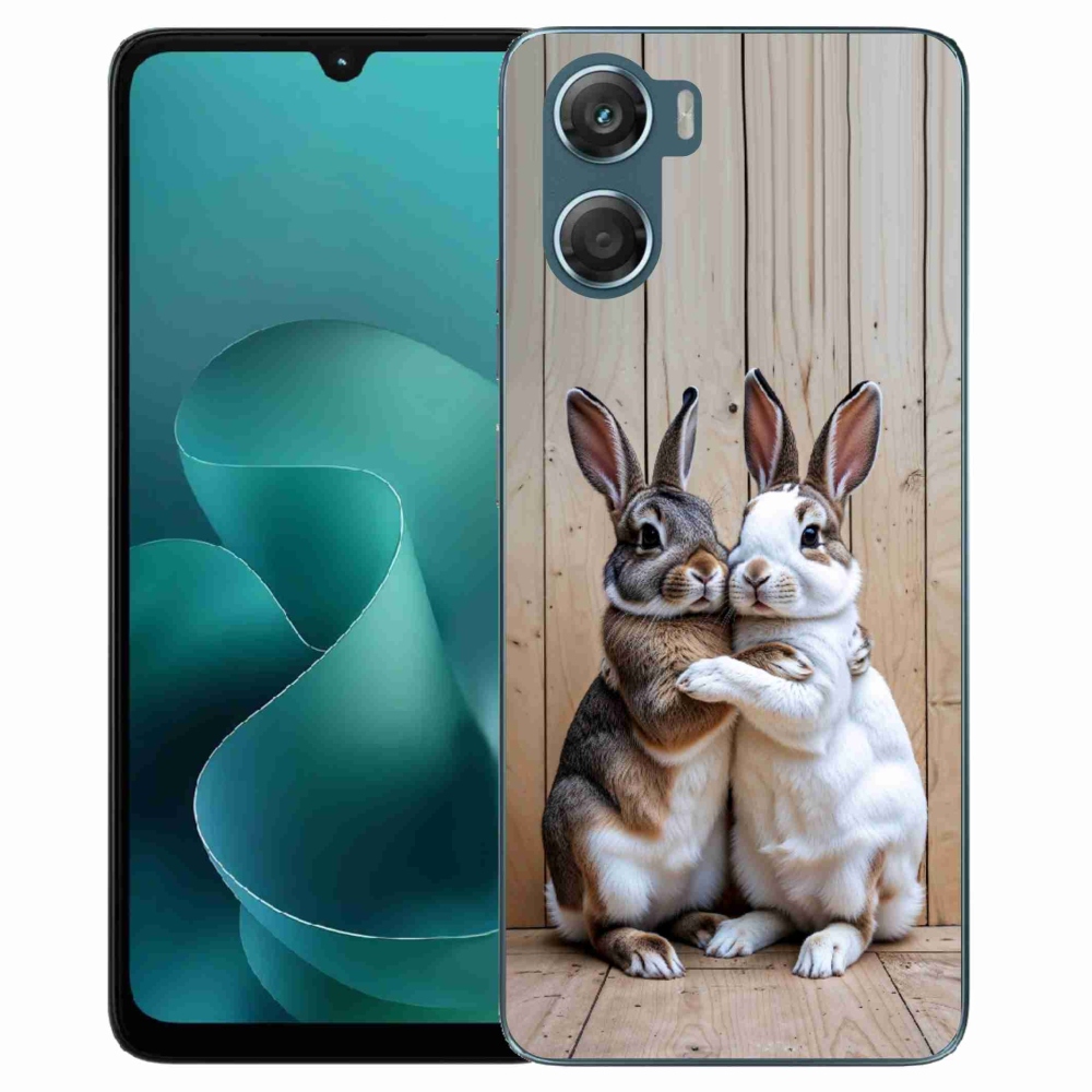 Gélový kryt mmCase na Motorola G06/G06 Power - králičie pár