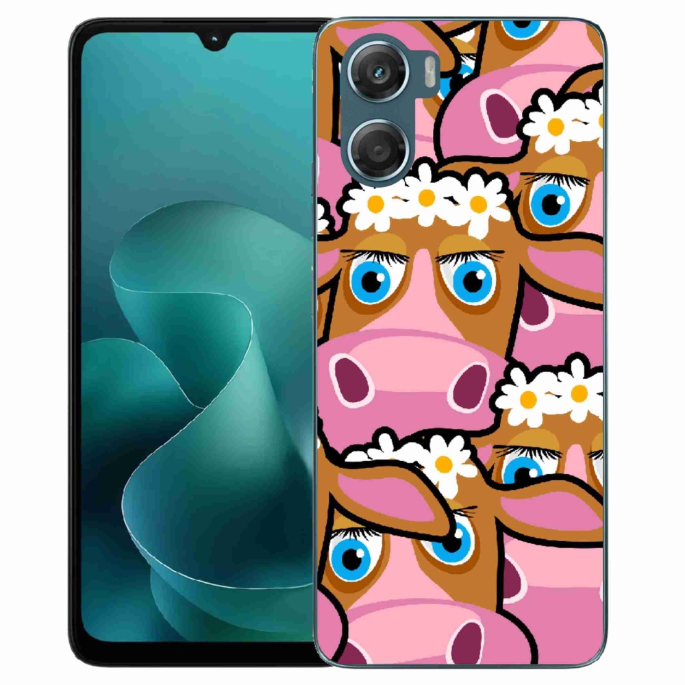 Gélový kryt mmCase na Motorola G06/G06 Power - kreslené kravičky