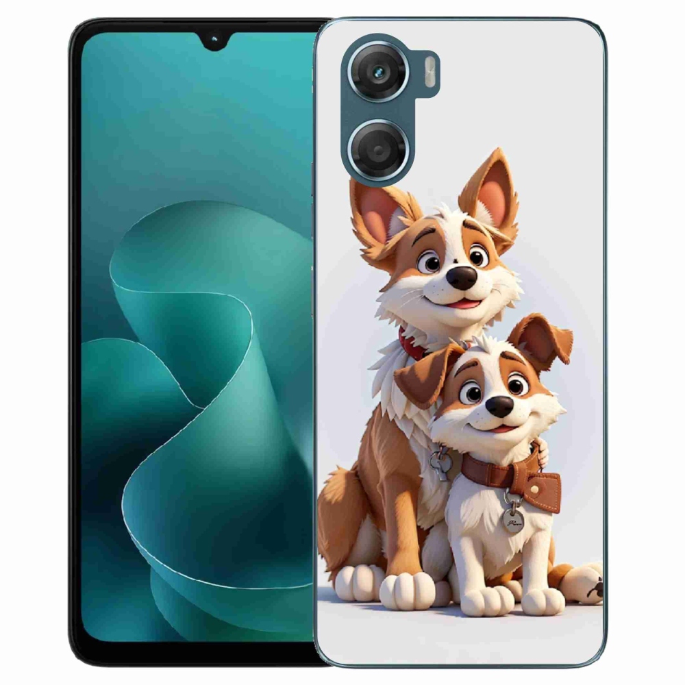 Gélový kryt mmCase na Motorola G06/G06 Power - kreslenie psy