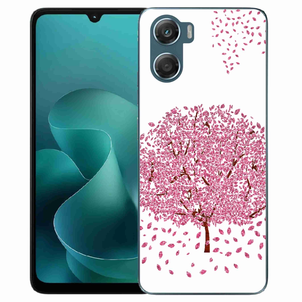 Gélový kryt mmCase na Motorola G06/G06 Power - kreslený strom s listami