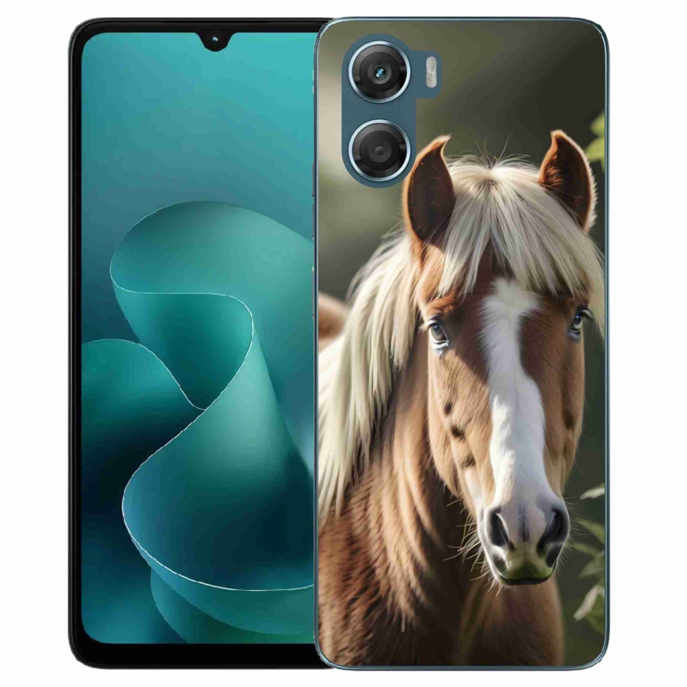 Gélový kryt mmCase na Motorola G06/G06 Power - kôň so svetlou hrivou