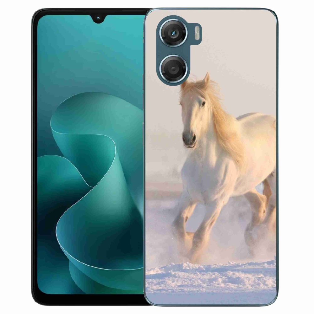 Gélový kryt mmCase na Motorola G06/G06 Power - kôň v snehu