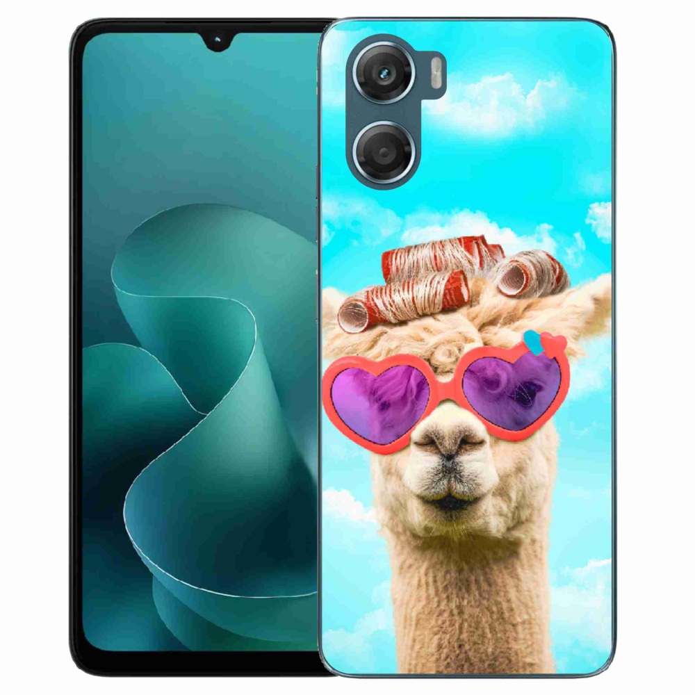 Gélový kryt mmCase na Motorola G06/G06 Power - lama s okuliarmi