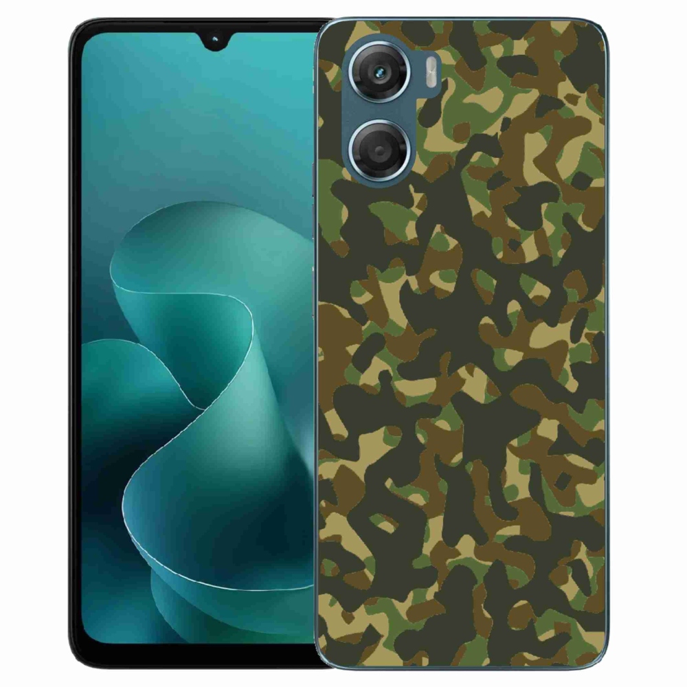 Gélový kryt mmCase na Motorola G06/G06 Power - maskáčový vzor 1