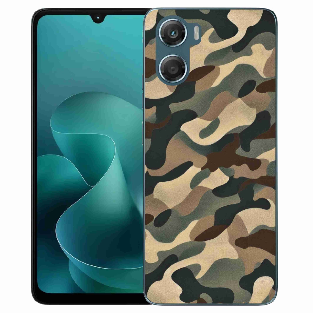 Gélový kryt mmCase na Motorola G06/G06 Power - maskáčový vzor 11