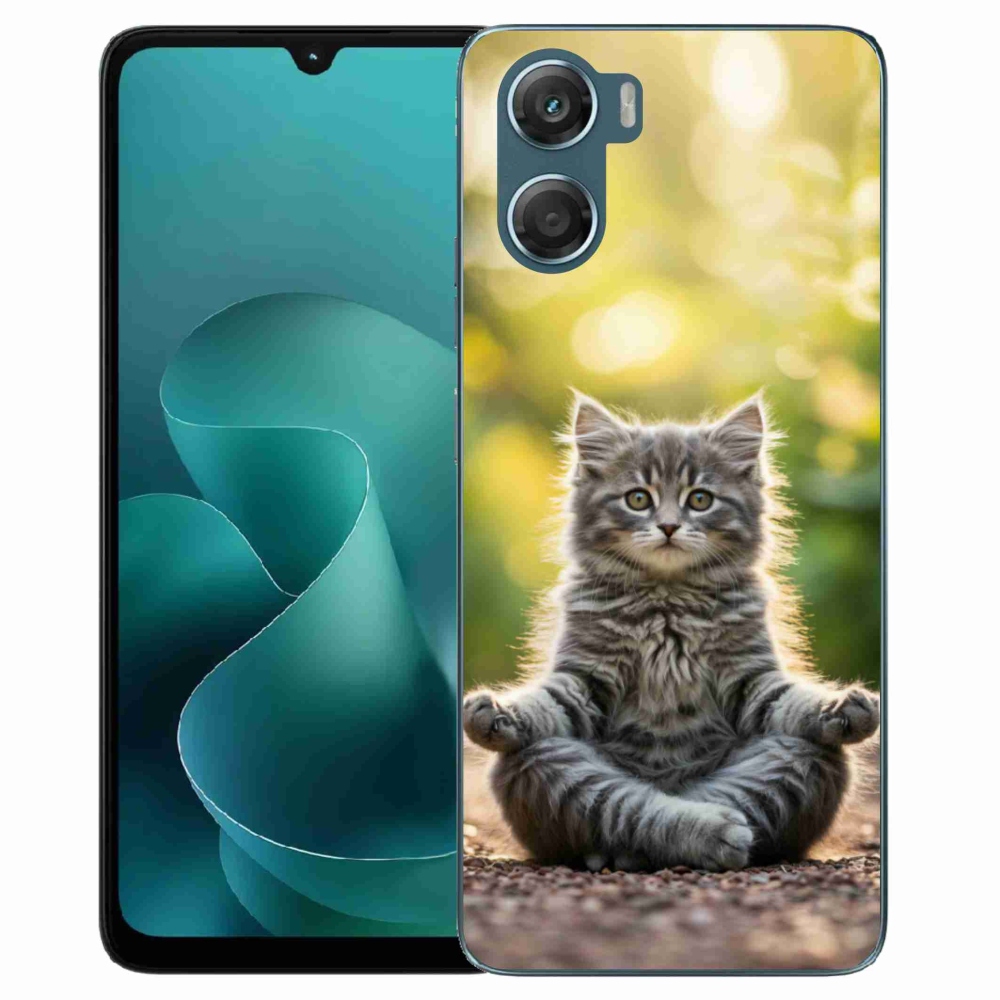Gélový kryt mmCase na Motorola G06/G06 Power - meditujúce mačiatko