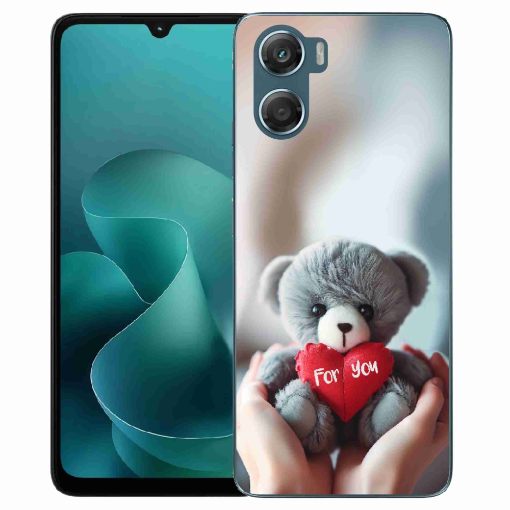 Gélový kryt mmCase na Motorola G06/G06 Power - medvedík pre zamilovaných