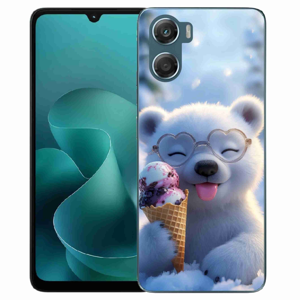 Gélový kryt mmCase na Motorola G06/G06 Power - medvedík so zmrzlinou