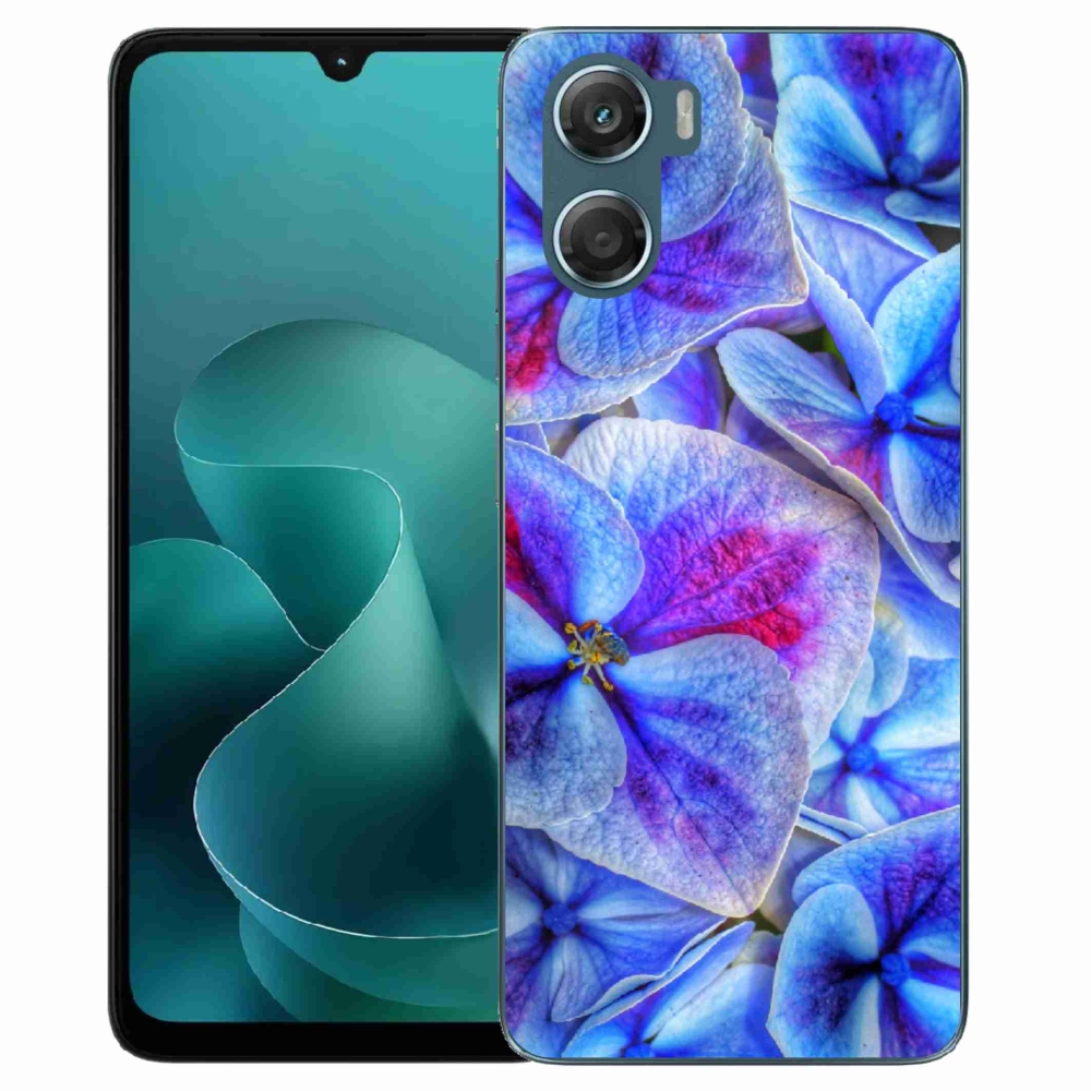 Gélový kryt mmCase na Motorola G06/G06 Power - modré kvety 1