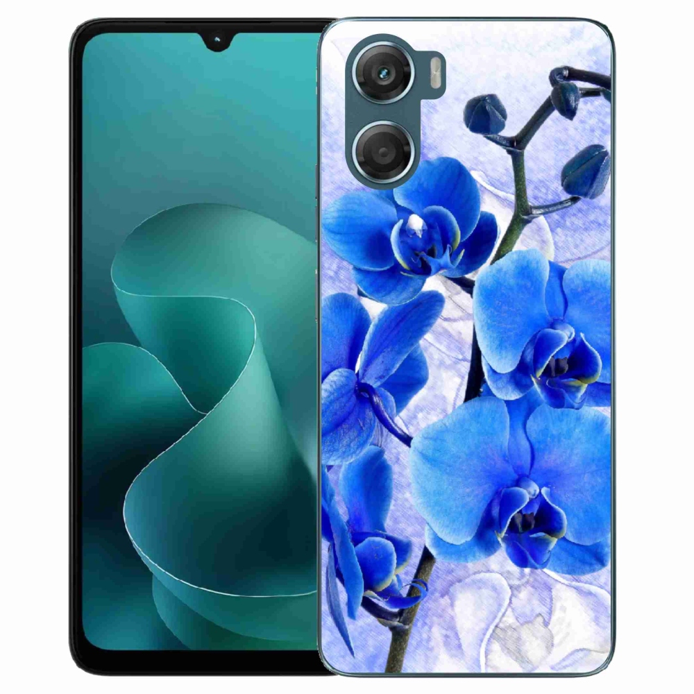 Gélový kryt mmCase na Motorola G06/G06 Power - modré kvety