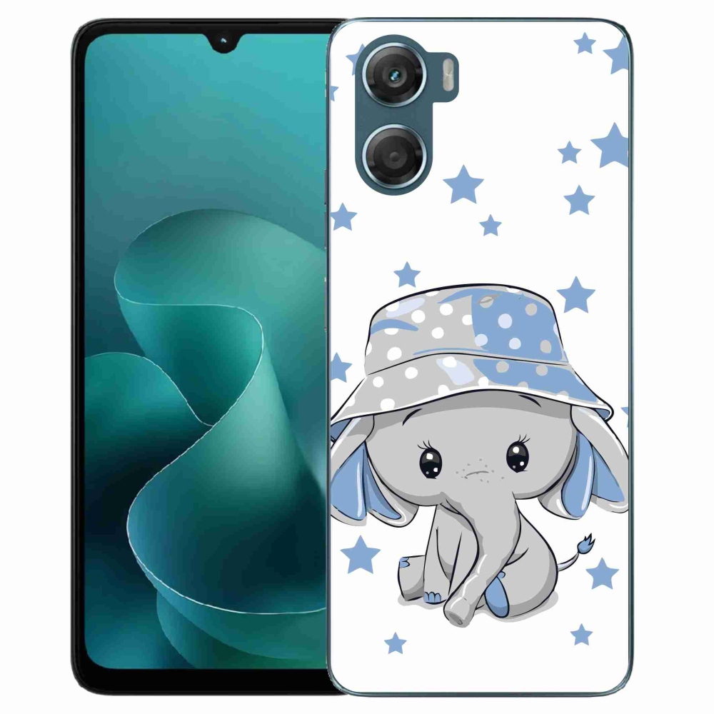 Gélový kryt mmCase na Motorola G06/G06 Power - modrý slon