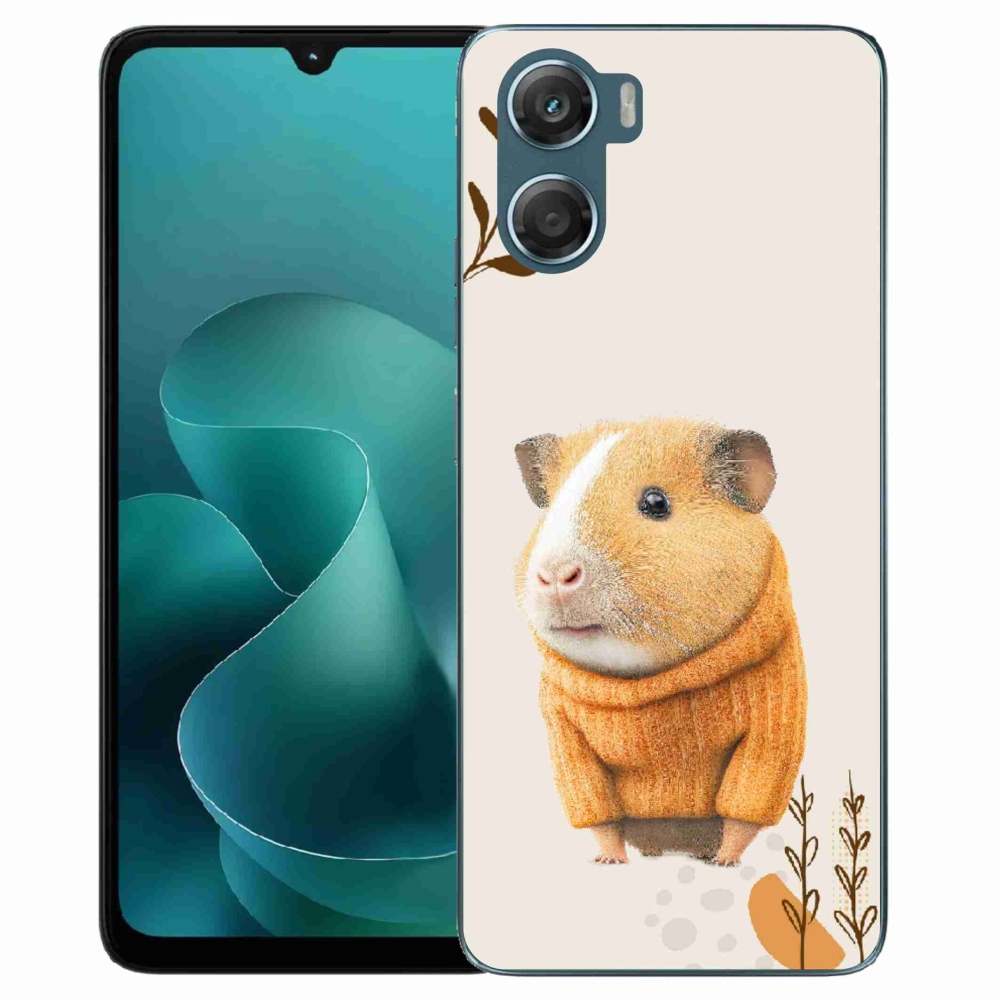 Gélový kryt mmCase na Motorola G06/G06 Power - morča vo svetri