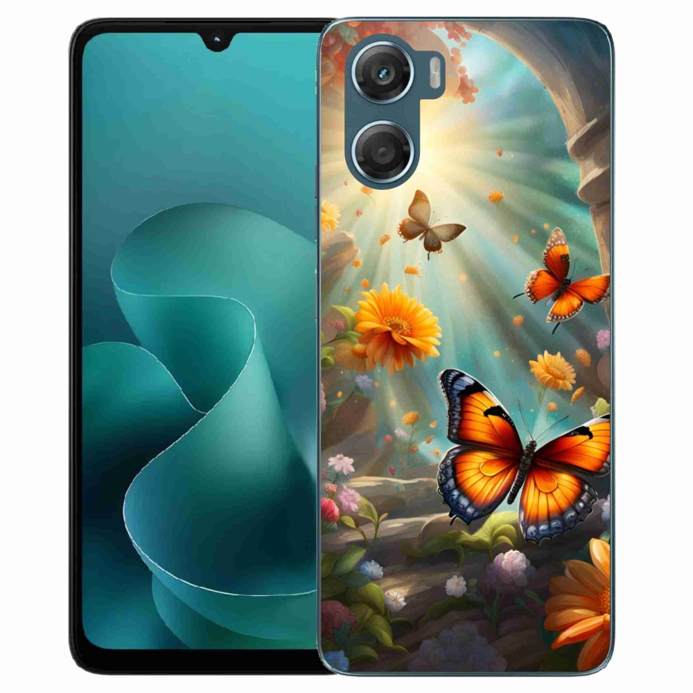 Gélový kryt mmCase na Motorola G06/G06 Power - motýlia záhrada 2