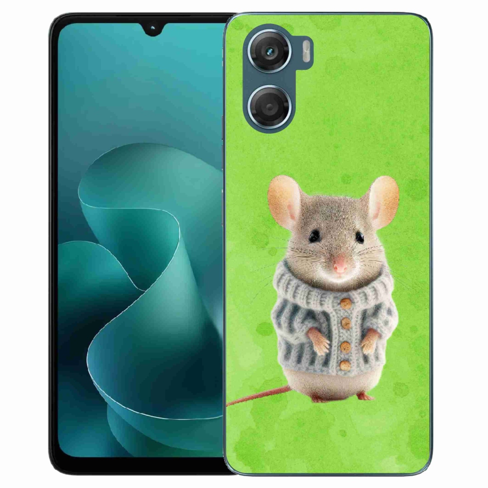 Gélový kryt mmCase na Motorola G06/G06 Power - myška vo svetri