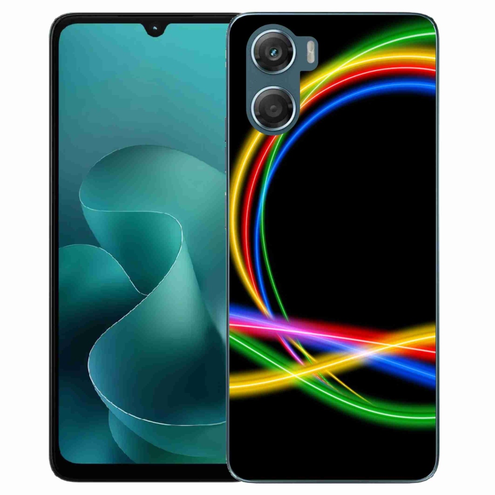 Gélový kryt mmCase na Motorola G06/G06 Power - neónové kruhy
