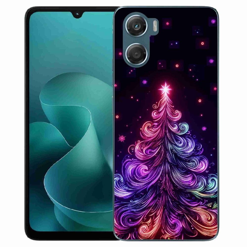 Gélový kryt mmCase na Motorola G06/G06 Power - neónový vianočný stromček 1